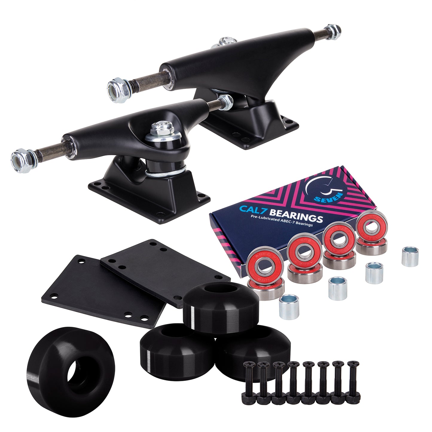 Skateboard Setup Combo | Black Trucks & 99A Wheels