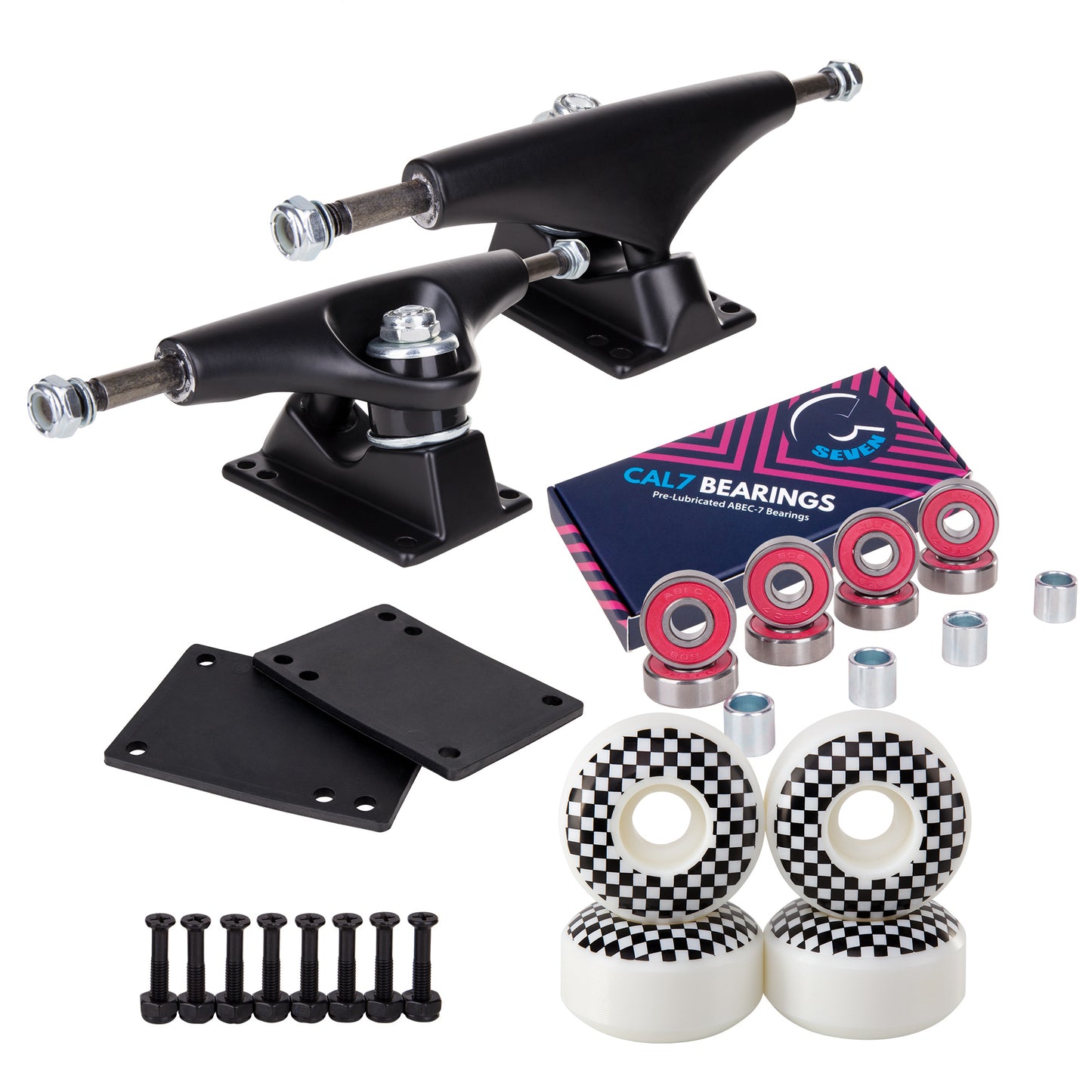 Skateboard Setup Combo | Black Trucks & 99A Wheels