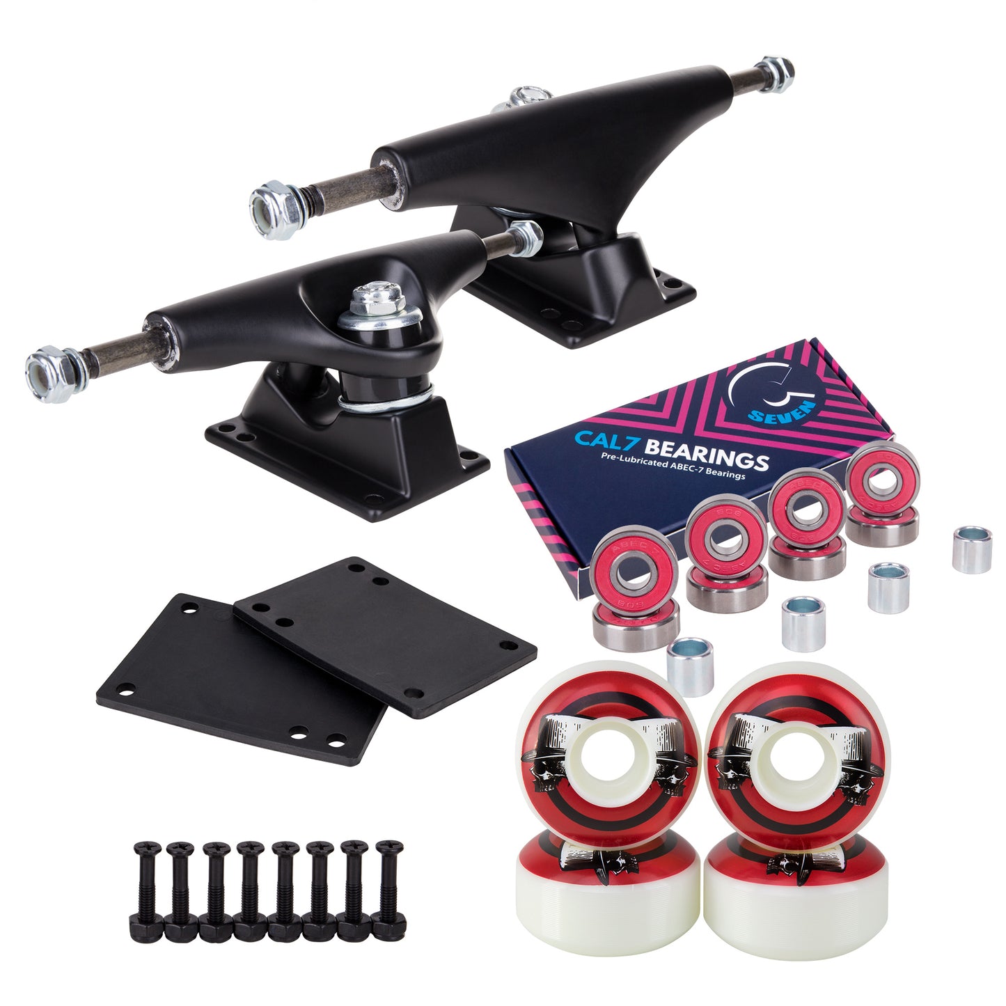 Skateboard Setup Combo | Black Trucks & 99A Wheels