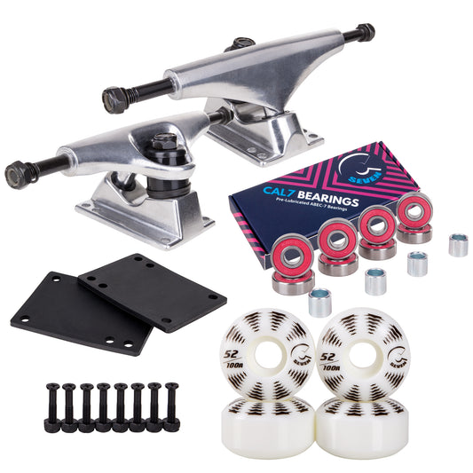 Skateboard Setup Combo | Silver Trucks & 100A Wheels