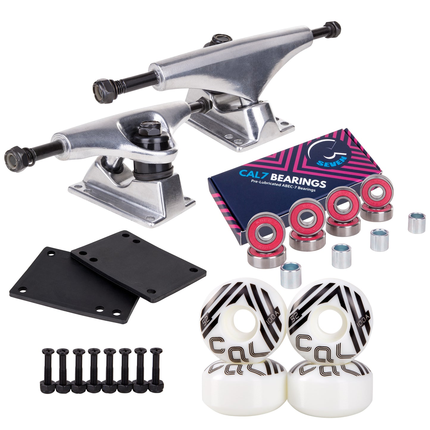 Skateboard Setup Combo | Silver Trucks & 100A Wheels