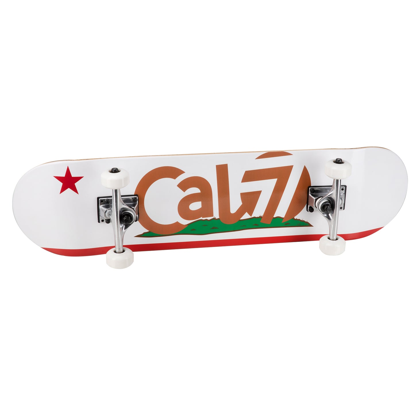 Cal 7 Complete 8-Inch Skateboard with California Flag graphics
