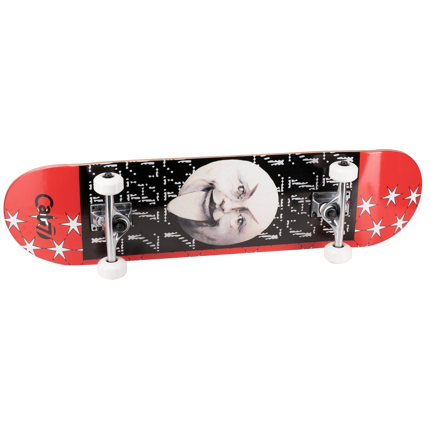 Cal 7 complete 8.0 inch Dogma skateboard with black and red graphics