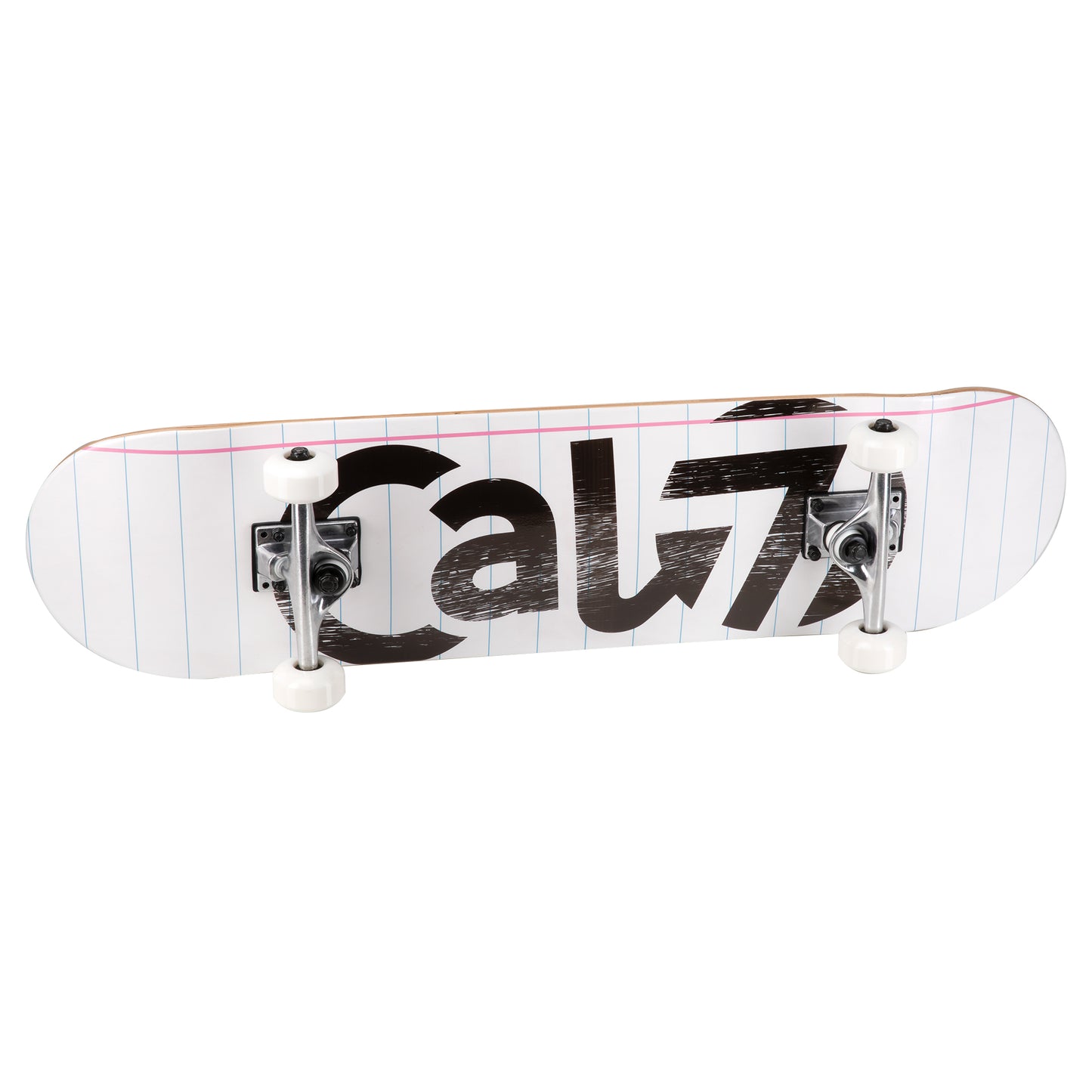 Cal 7 complete 8-inch Dropout skateboard with notebook graphic