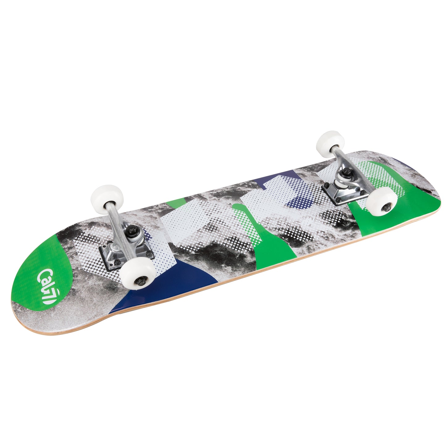 Cal 7 Complete 8.0 Inch Millennium Skateboard in green and blue colorway