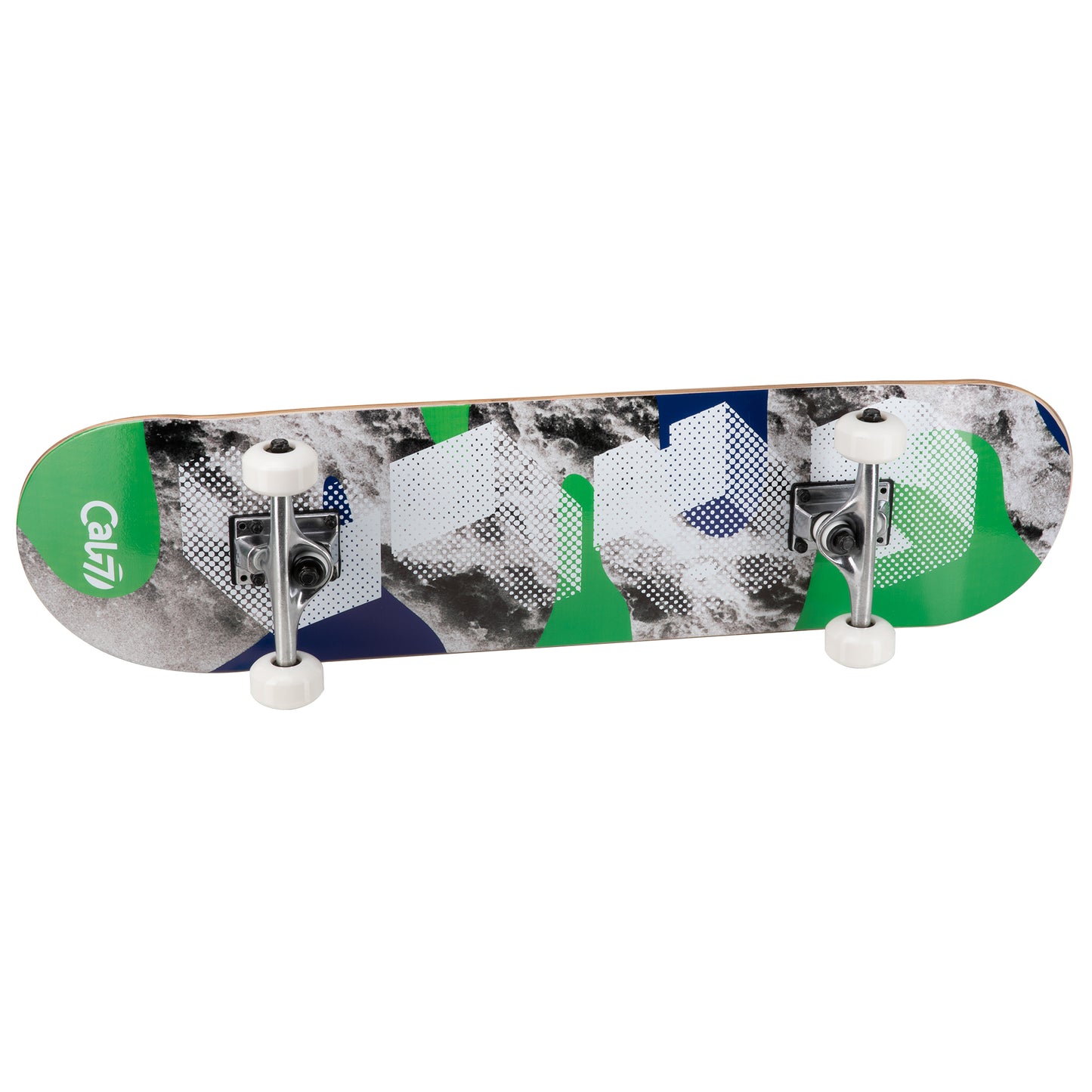 Cal 7 Complete 8.0 Inch Millennium Skateboard in green and blue colorway