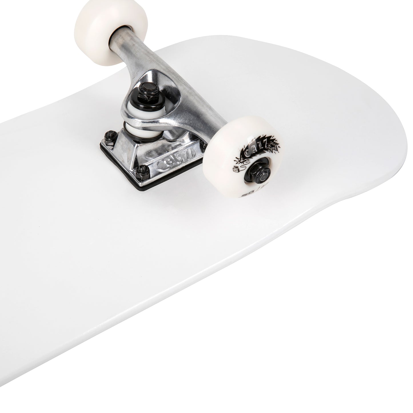 Cal 7 Complete 7.5/7.75/8-Inch Skateboard Yin with Logo, White Deck, Pink and Blue Accents