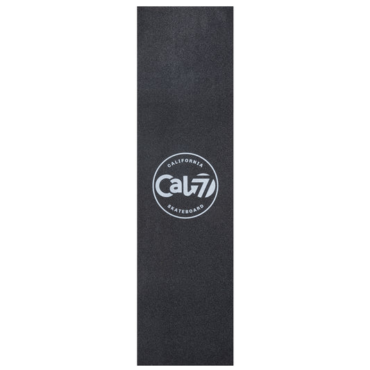 Cal 7 black skateboard griptape with Acid logo