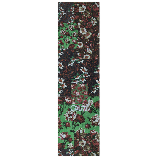 Cal 7 black skateboard griptape with flower design