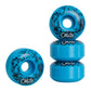 Cal 7 Frenzy 53mm 100A blue skateboard wheels with ice cream linear art design 