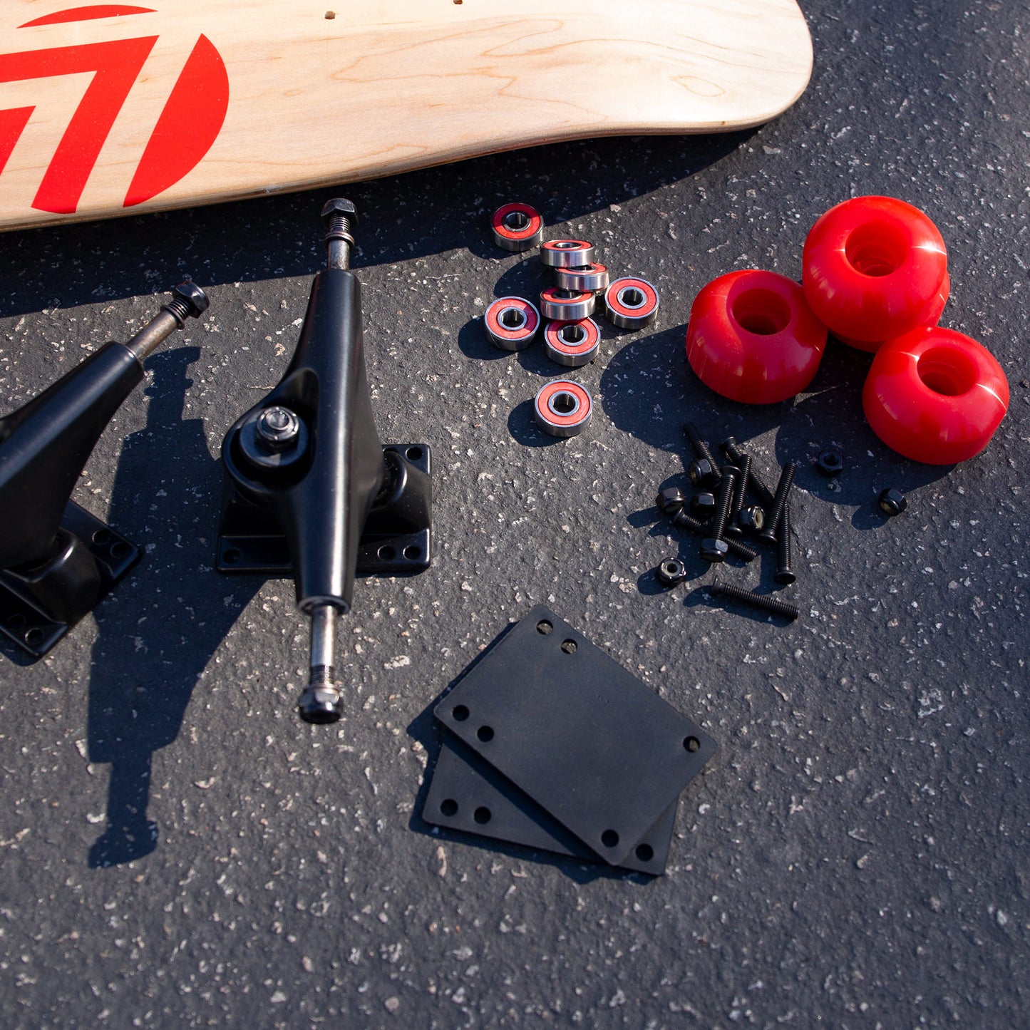 Skateboard Setup Combo | Matte Black Trucks & 99A Wheels