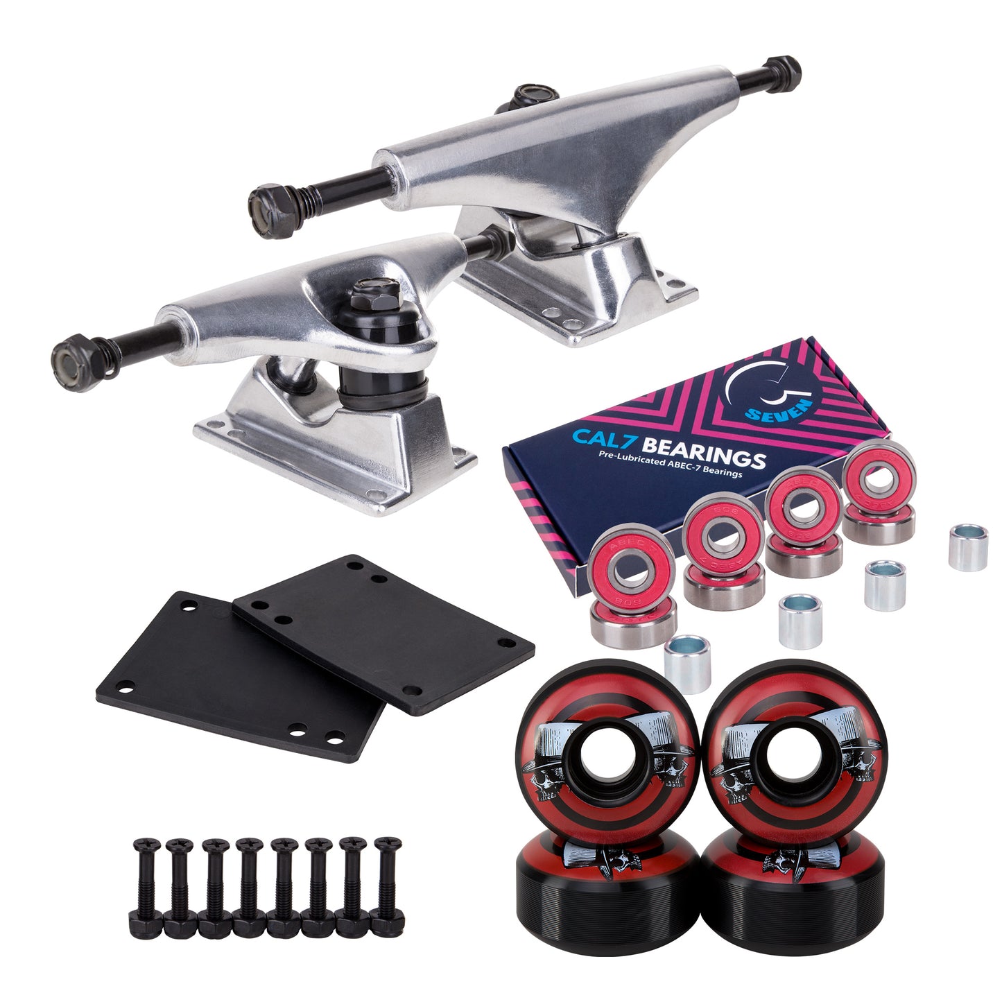 Skateboard Setup Combo | Silver Trucks & 99A Wheels