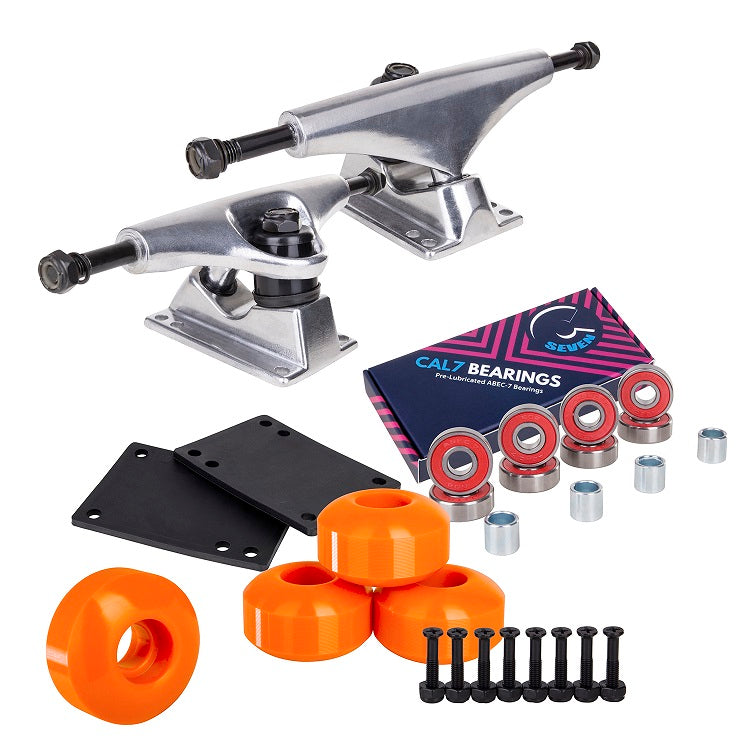 Skateboard Setup Combo | Silver Trucks & 99A Wheels