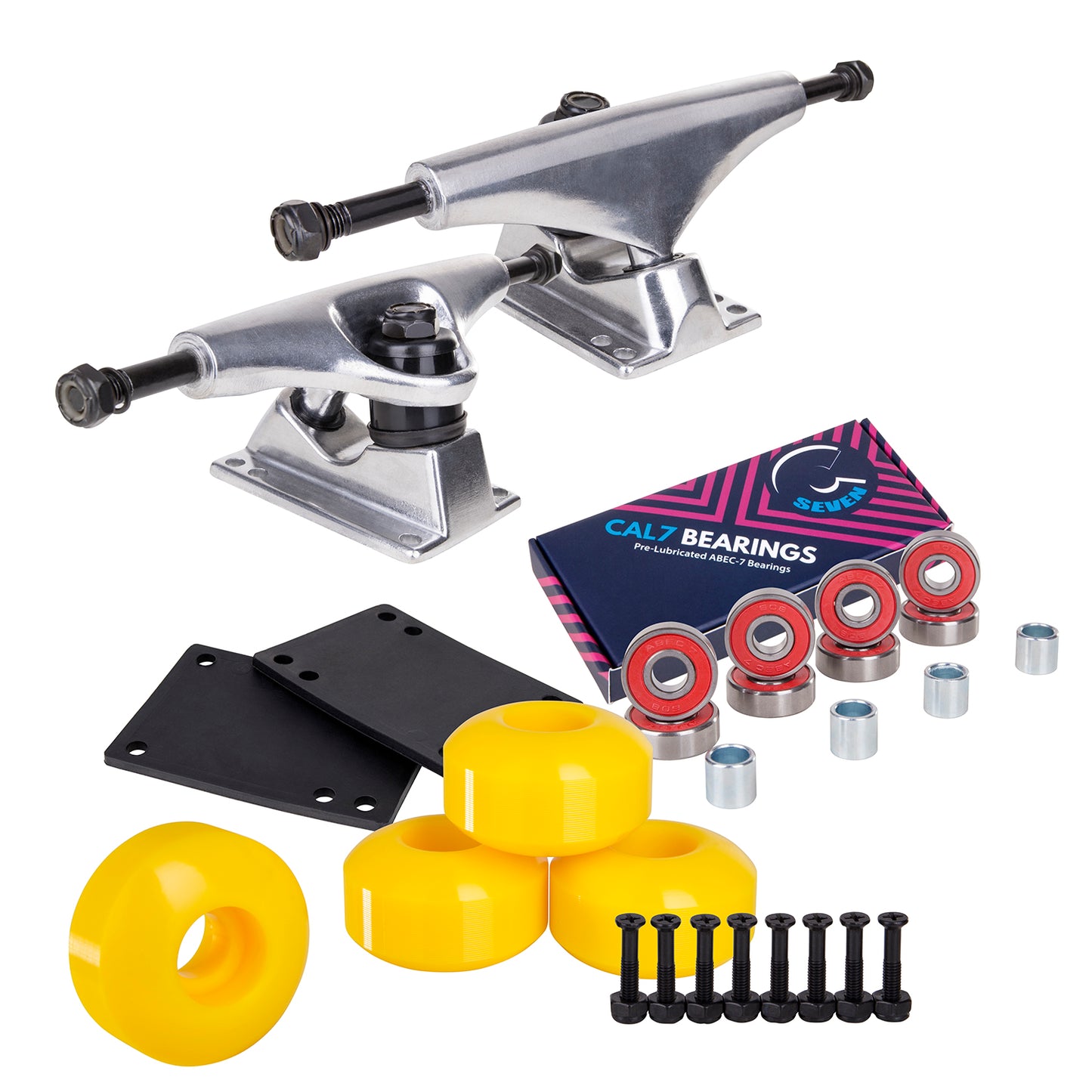 Skateboard Setup Combo | Silver Trucks & 99A Wheels