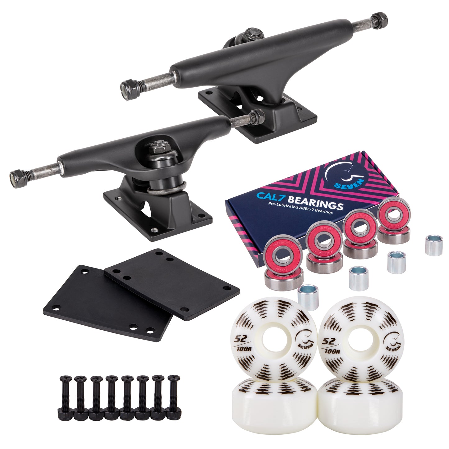 Skateboard Setup Combo | Black Trucks & 100A Wheels