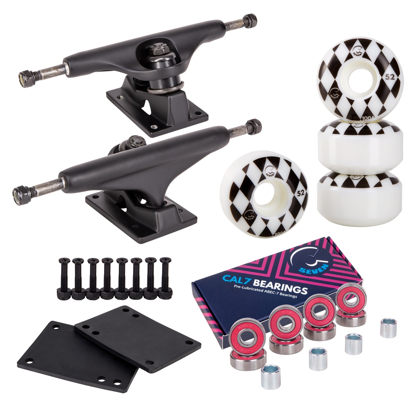 Skateboard Setup Combo | Black Trucks & 100A Wheels