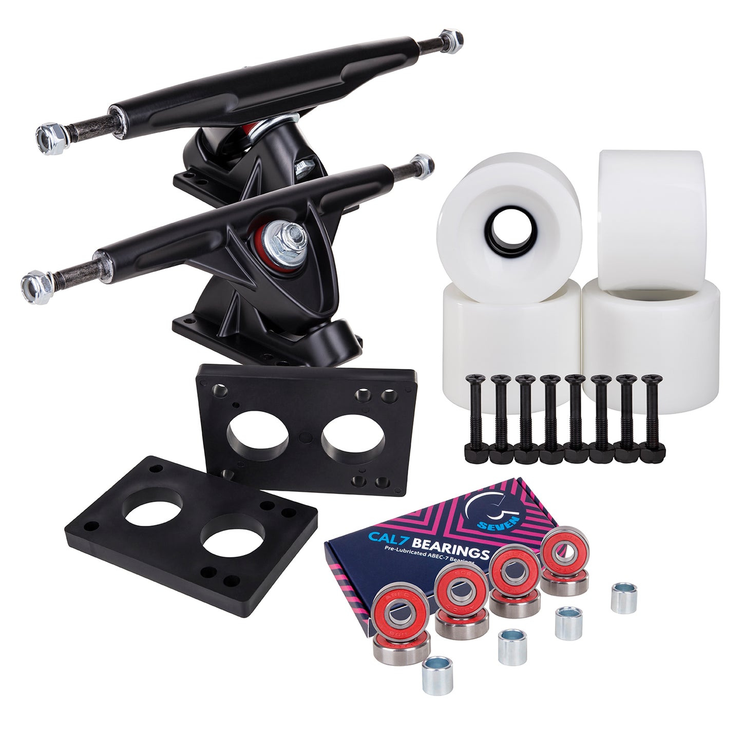 Longboard Setup Combo | Black Trucks & 78A Wheels