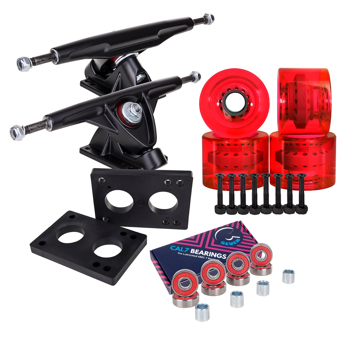 Longboard Setup Combo | Black Trucks & 78A Wheels