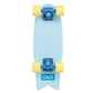 Cal 7 Glory 22” Fishtail Mini Cruiser in soft yellow and light blue, 65mm 80A yellow wheels, blue 4.5-inch trucks