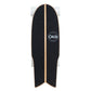 Cal 7 Orchard  22” Fishtail Mini Cruiser features a floral print graphic, 65mm 80A white wheels, black 4.5-inch wheels