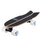 Cal 7 Orchard  22” Fishtail Mini Cruiser features a floral print graphic, 65mm 80A white wheels, black 4.5-inch wheels