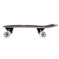 Cal 7 Orchard  22” Fishtail Mini Cruiser features a floral print graphic, 65mm 80A white wheels, black 4.5-inch wheels