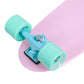 Cal 7 Pansy 22” Fishtail Mini Cruiser pink deck with turquoise 65mm 80A wheels and 4.5-inch trucks