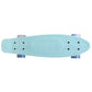 Cal 7 Lily 22.5” Mini Cruiser with Swirl Wheels features a pastel blue deck, 60mm 78A blue and light pink swirl wheels. 