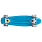 Cal 7 Oceanic 22.5” Mini Cruiser with Swirl Wheels -featuring a muted blue plastic deck, 78A black and white wheels. 