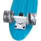 Cal 7 Oceanic 22.5” Mini Cruiser with Swirl Wheels -featuring a muted blue plastic deck, 78A black and white wheels. 