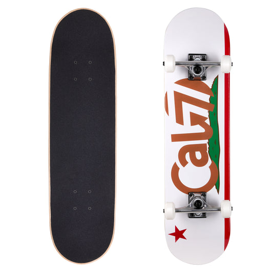 Cal 7 Complete 8-Inch Skateboard with California Flag graphics