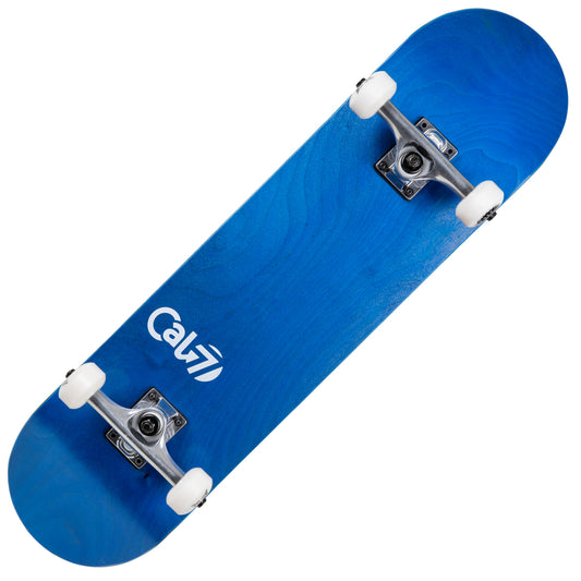 Cal 7 Complete 7.5/7.75/8-Inch Skateboard Current with Logo and Blue Stain