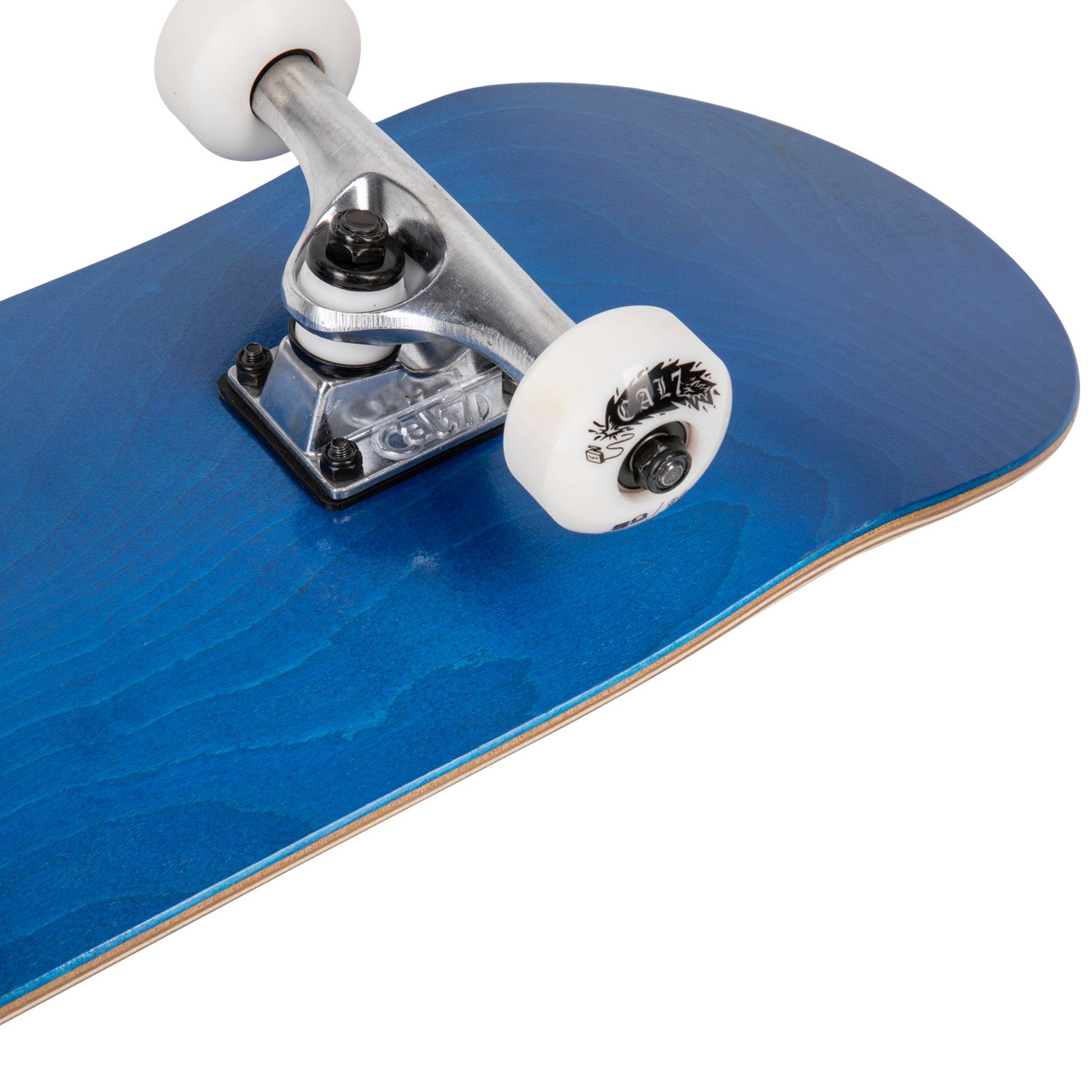 Cal 7 Complete 7.5/7.75/8-Inch Skateboard Current with Logo and Blue Stain
