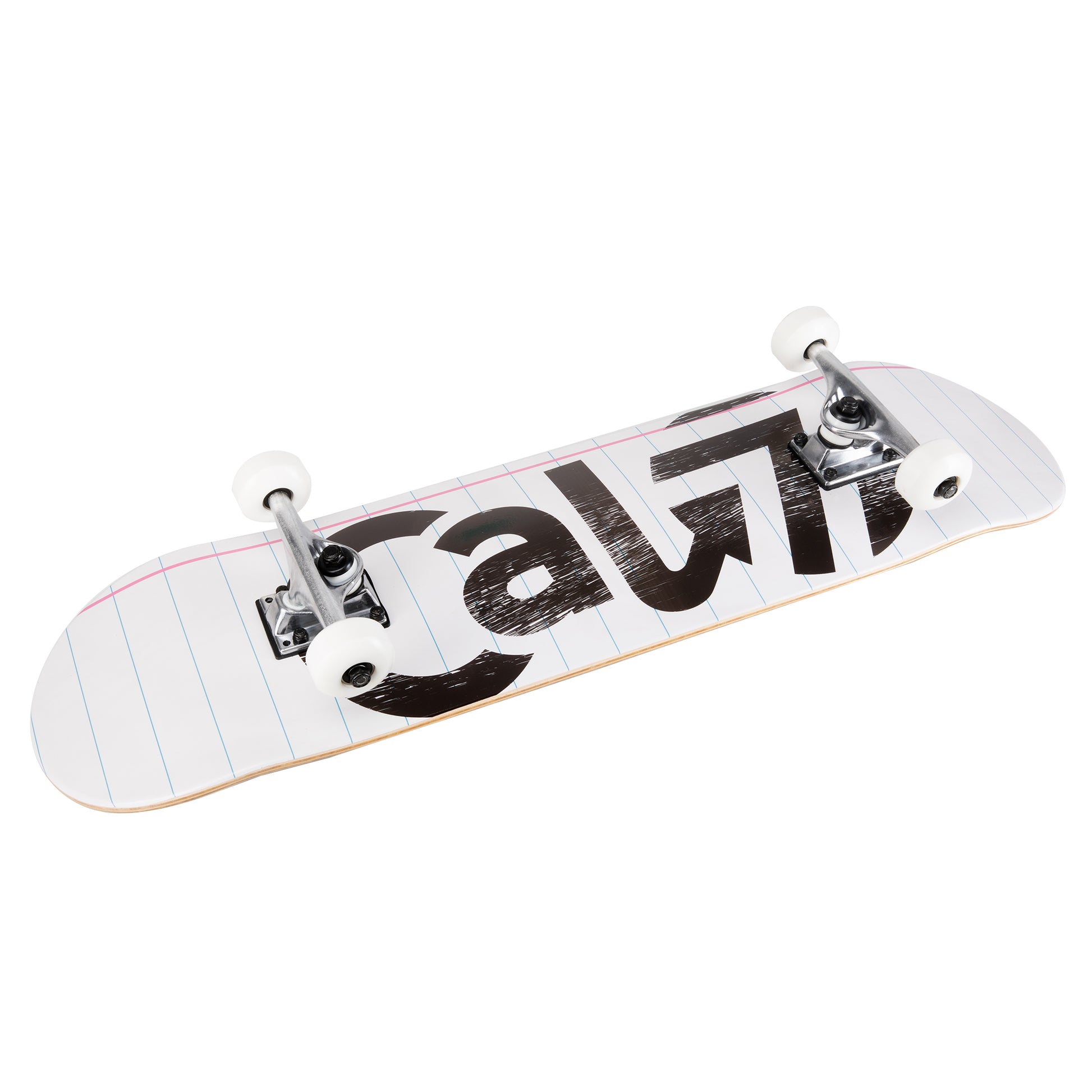 Cal 7 complete 8-inch Dropout skateboard with notebook graphic