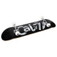 ): Cal 7 complete 8-inch Heist skateboard with black deck and glass shattered graphic