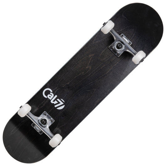 Cal 7 Complete 7.5/7.75/8-Inch Skateboard Midnight with Logo and Dark Stain 