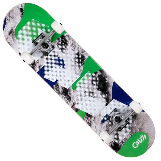 Cal 7 Complete 8.0 Inch Millennium Skateboard in green and blue colorway
