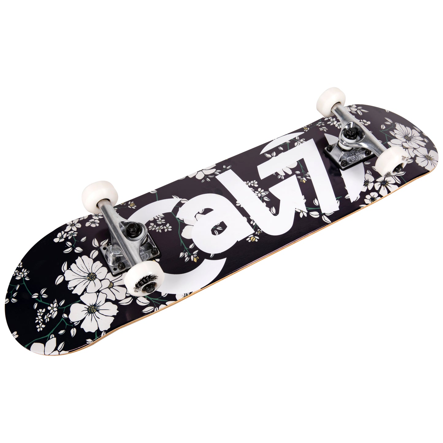 Cal 7 Complete 7.5/7.75/8-Inch Skateboard Petal with Logo and Floral Vine Graphic 