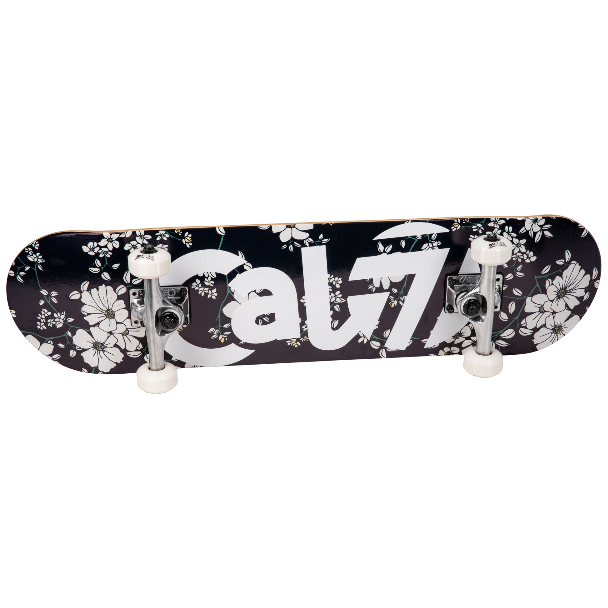 Cal 7 Complete 7.5/7.75/8-Inch Skateboard Petal with Logo and Floral Vine Graphic 
