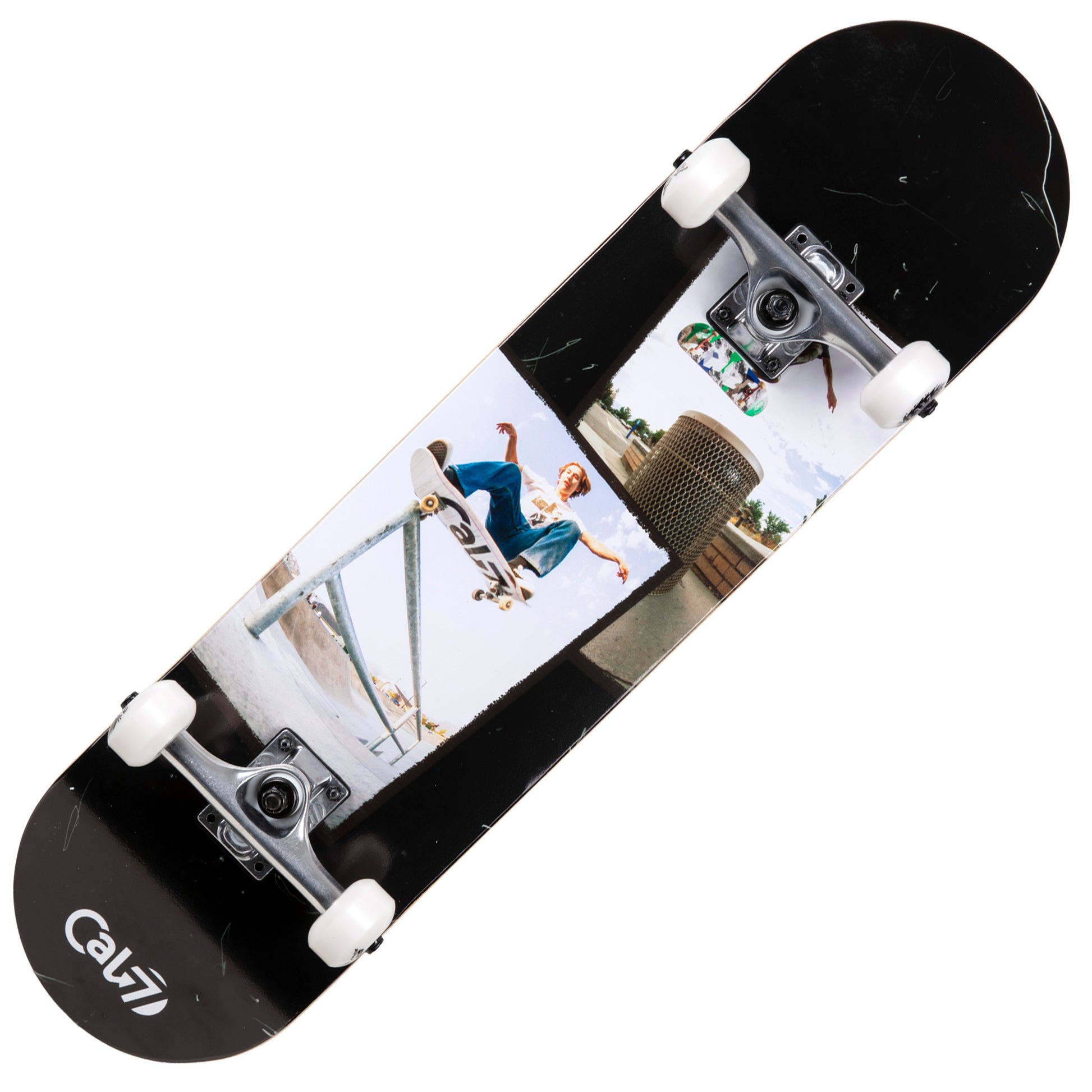 Cal 7 Complete 7.5/7.75/8-Inch Skateboard Perspective with Skateboarding Photograph Design