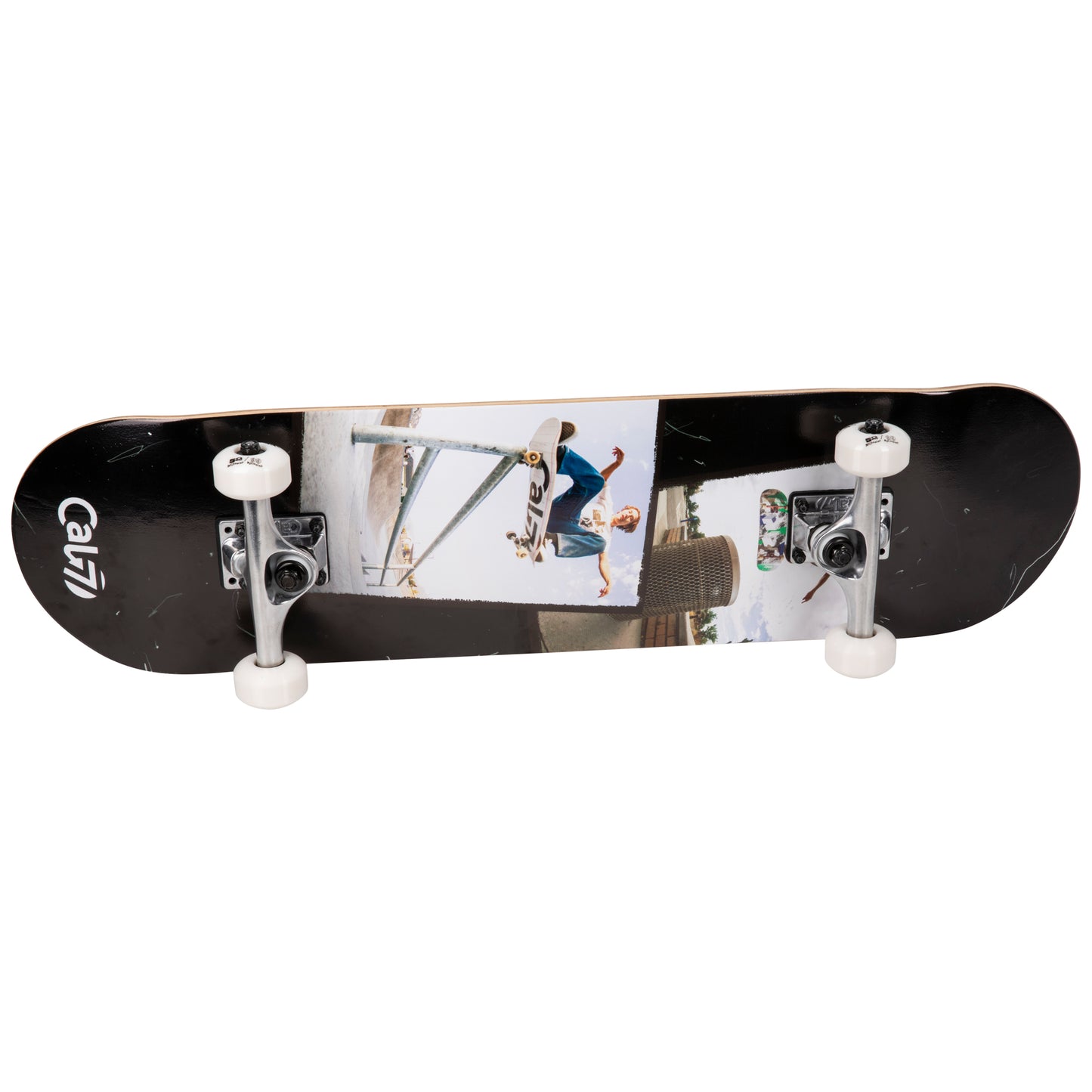 Cal 7 Complete 7.5/7.75/8-Inch Skateboard Perspective with Skateboarding Photograph Design