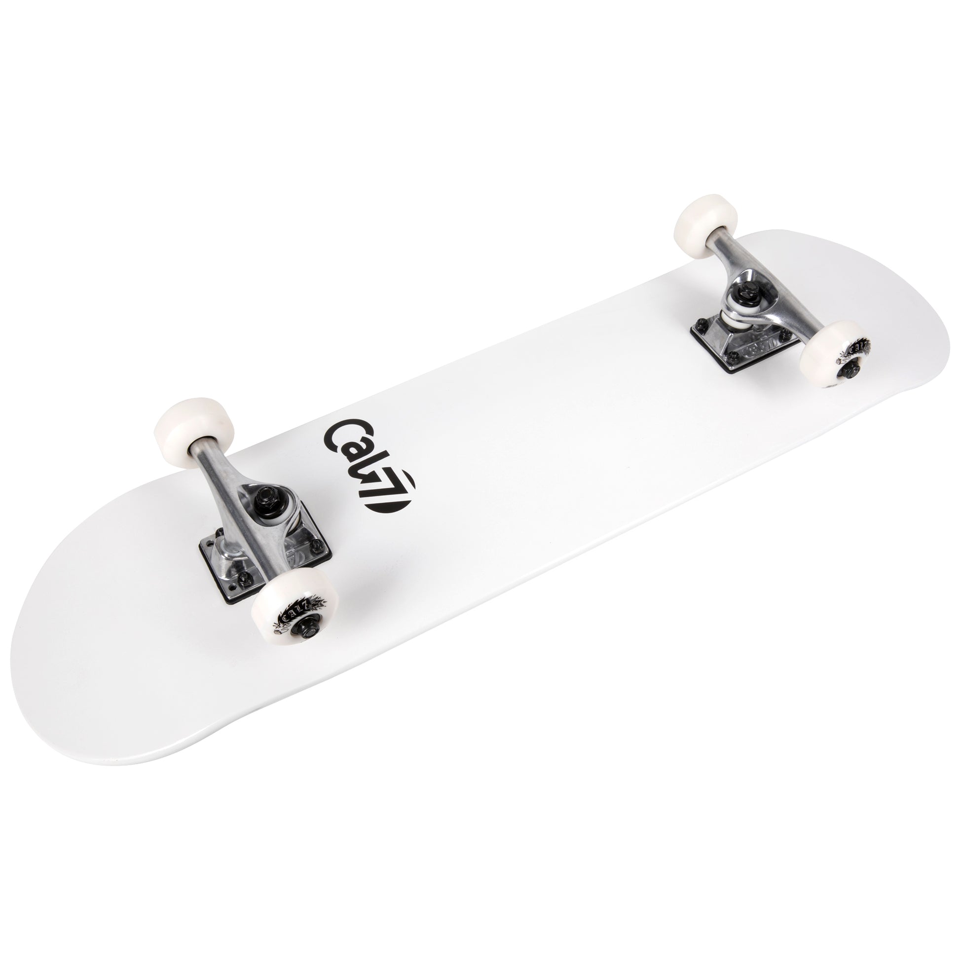 Cal 7 Complete 7.5/7.75/8-Inch Skateboard Yin with Logo, White Deck, Pink and Blue Accents 