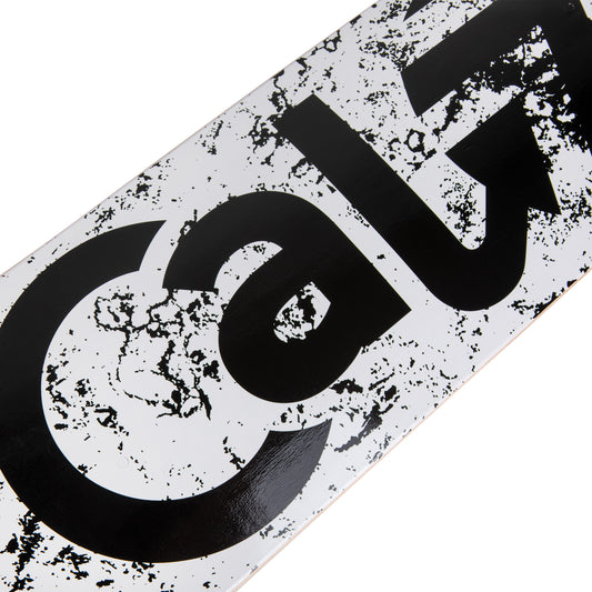Cal 7 Abstract 8”/ 8.25”/8.5”-Inch Skateboard Deck Black and White Spray Paint Marble Effect and Logo Design
