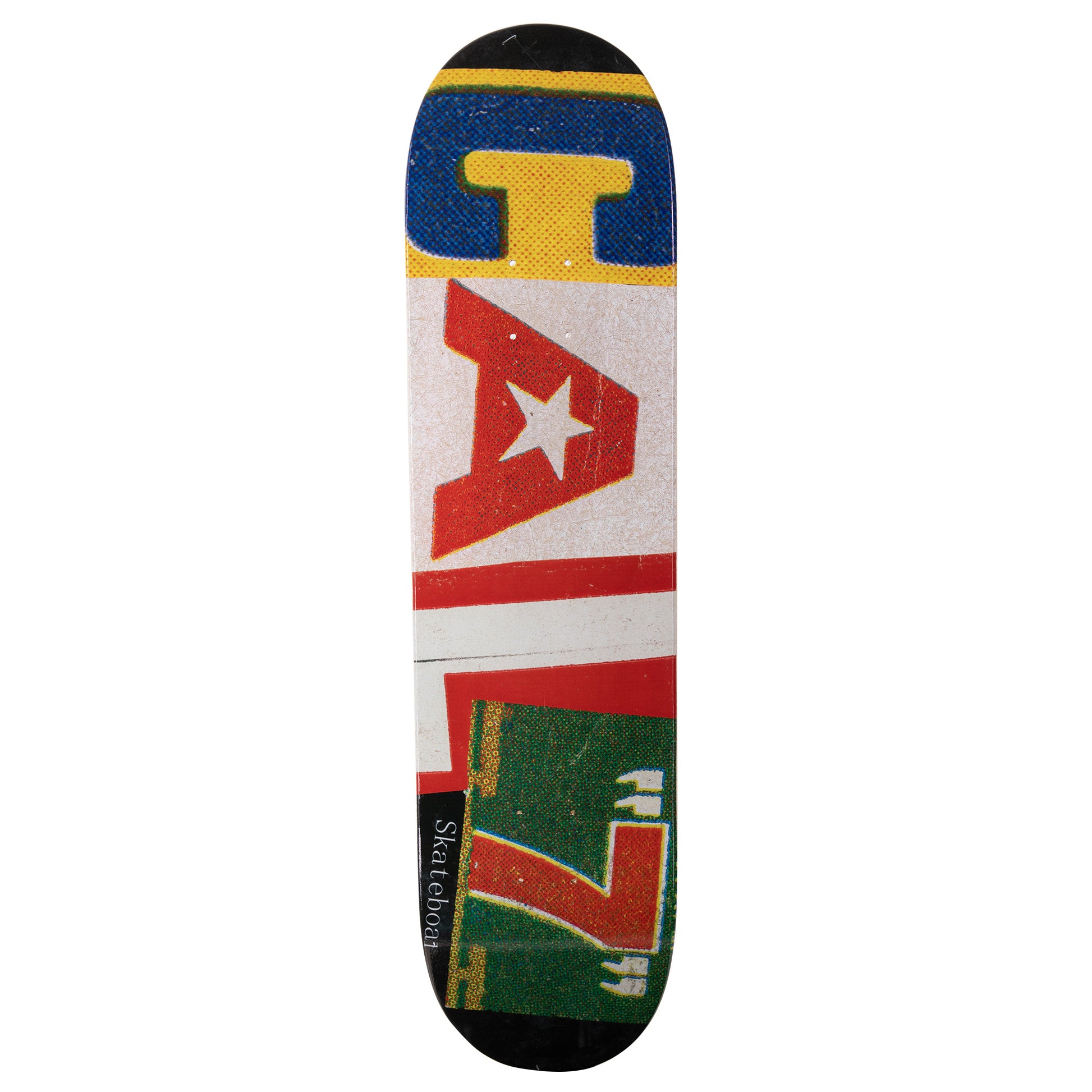 Cal 7 Ransom 7.75”/8”/ 8.25”/8.5”-Inch Skateboard Deck with Collage Text Logo and Vintage Finish