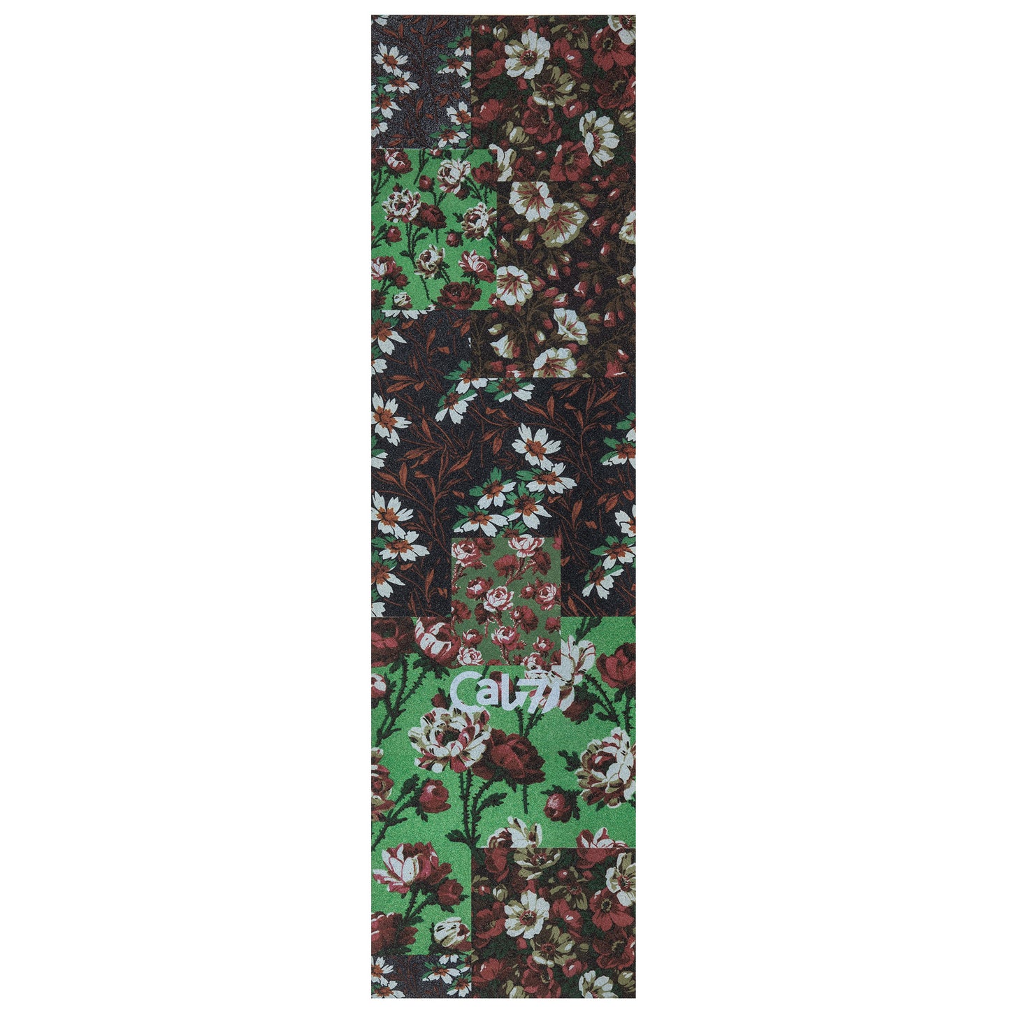 Cal 7 black skateboard griptape with flower design