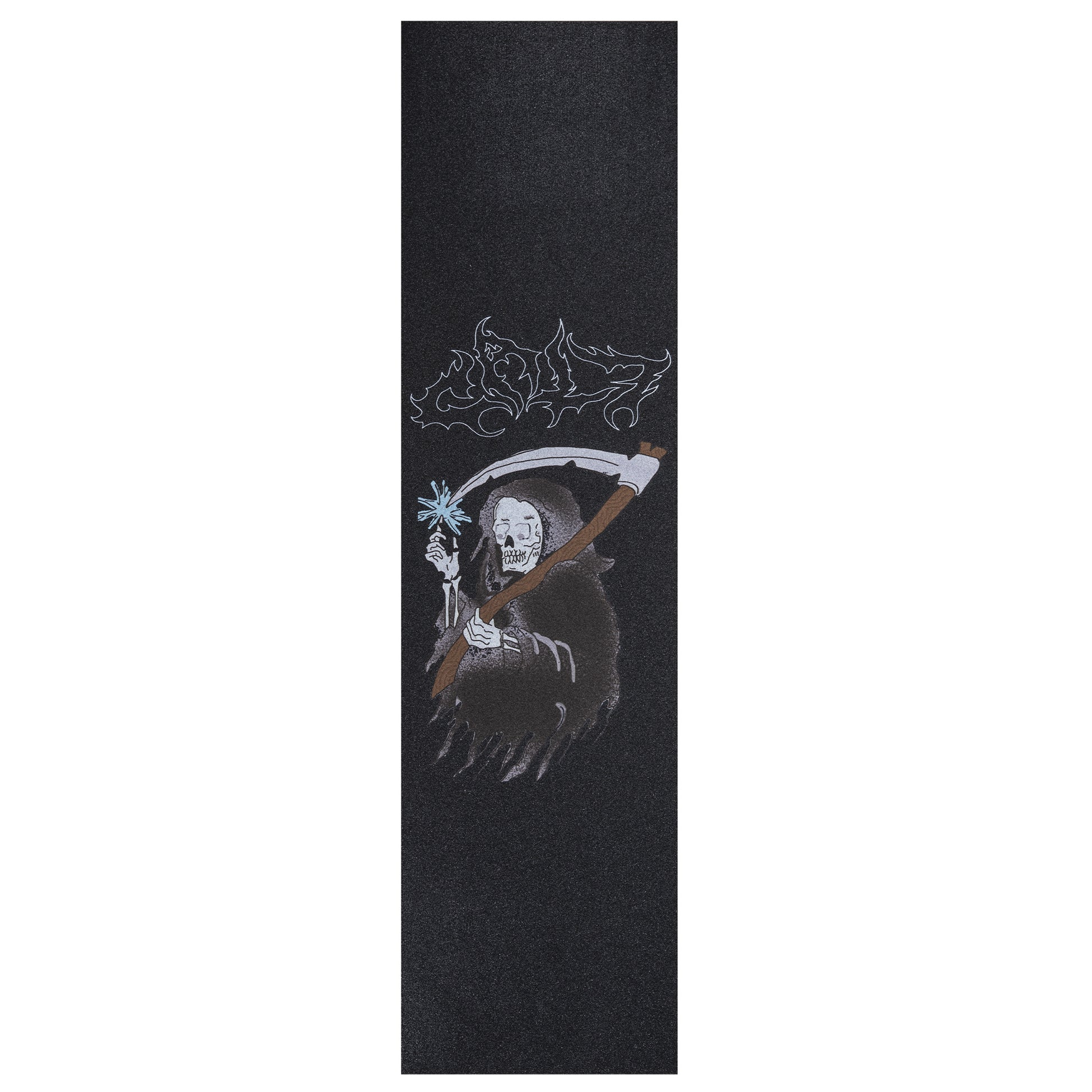 Cal 7 skateboard griptape with reaper design