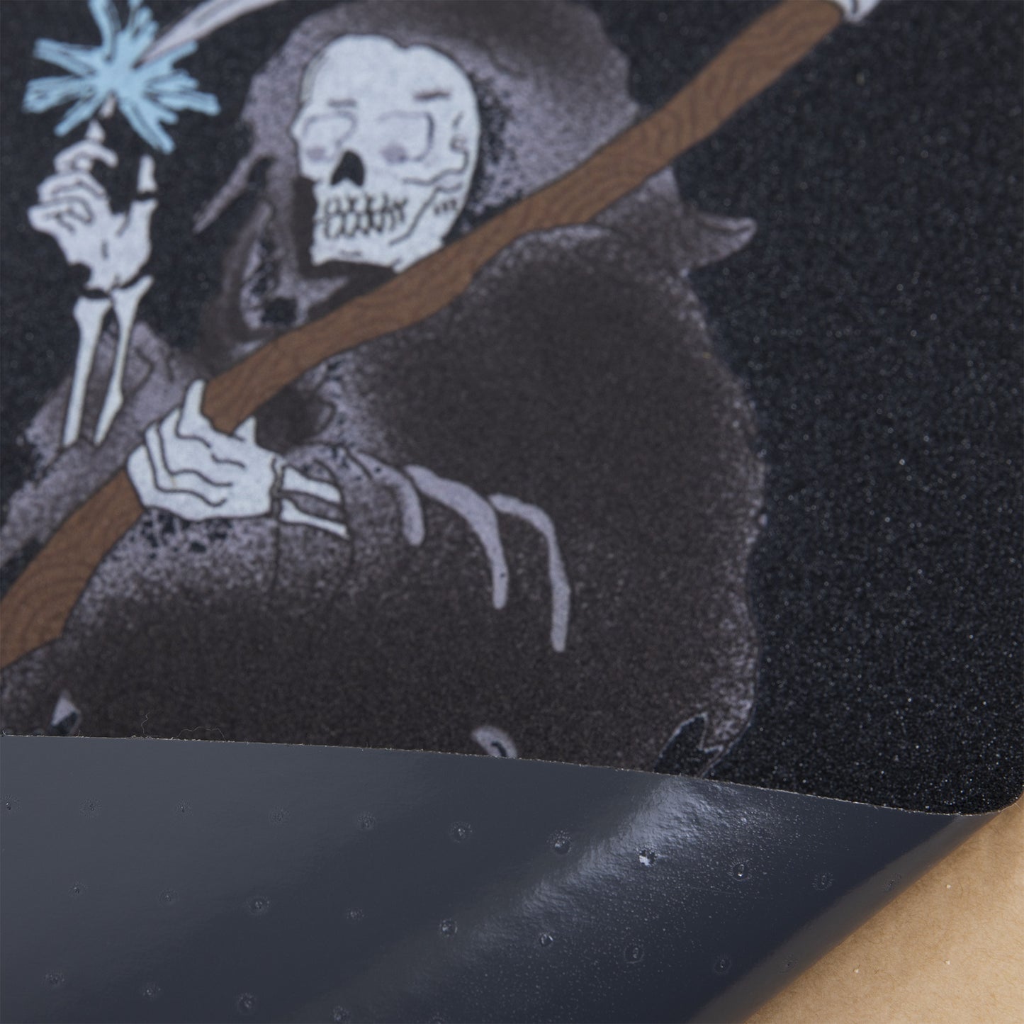 Cal 7 skateboard griptape with reaper design