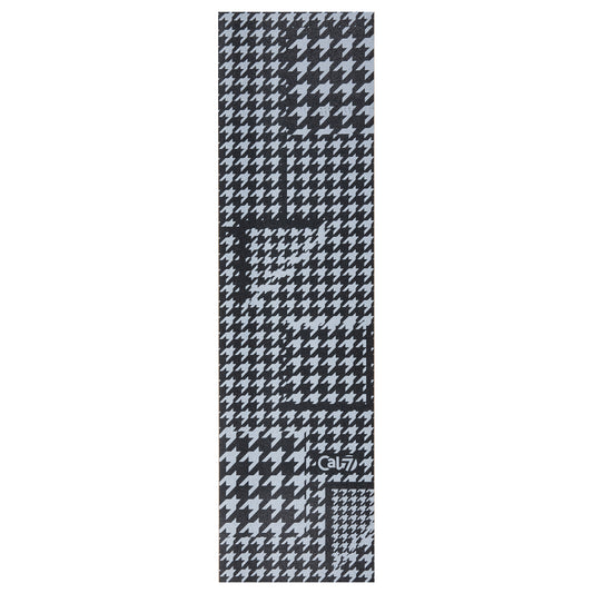 Cal 7 black skateboard griptape with tweed design