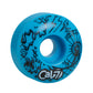 Cal 7 Frenzy 53mm 100A blue skateboard wheels with ice cream linear art design 