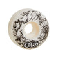 Cal 7 Frenzy 53mm 100A white skateboard wheels with ice cream linear art design 